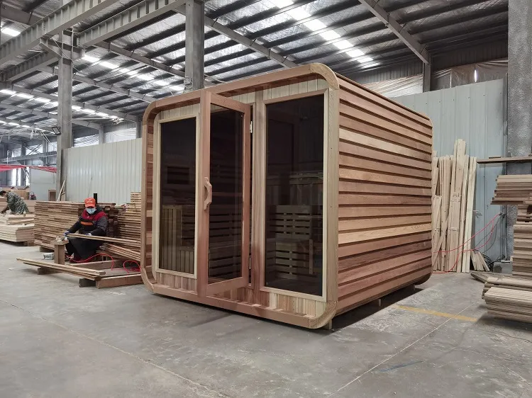 屋外ヘムロック遠赤外線サウナ